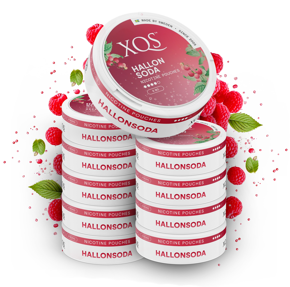 10 Cans XQS Hallonsoda Strong