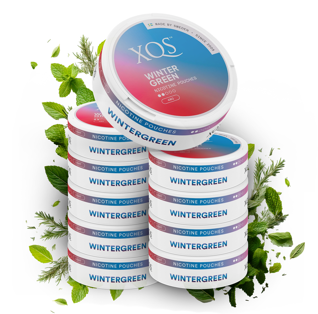 10 Cans XQS Wintergreen 4mg