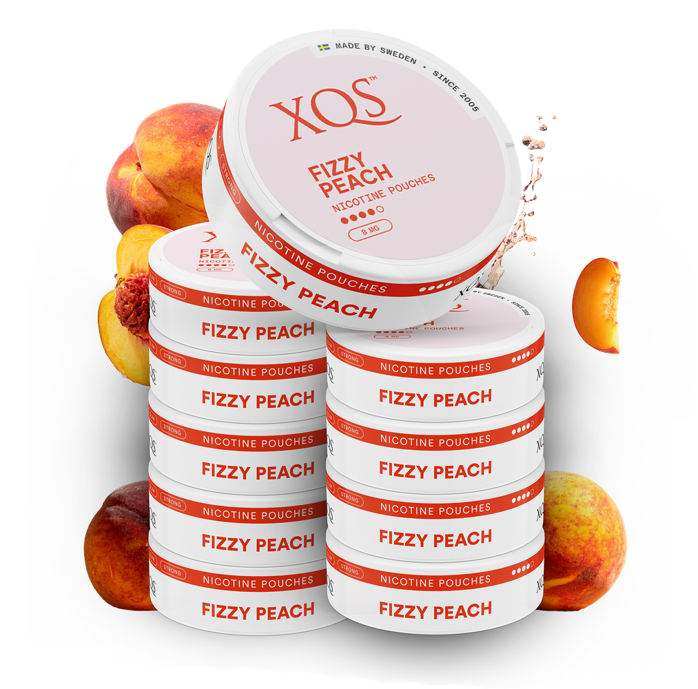 10 Cans XQS Fizzy Peach Strong