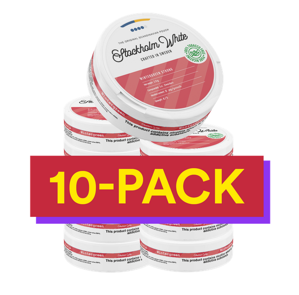 10x Stockholm White Wintergreen Strong