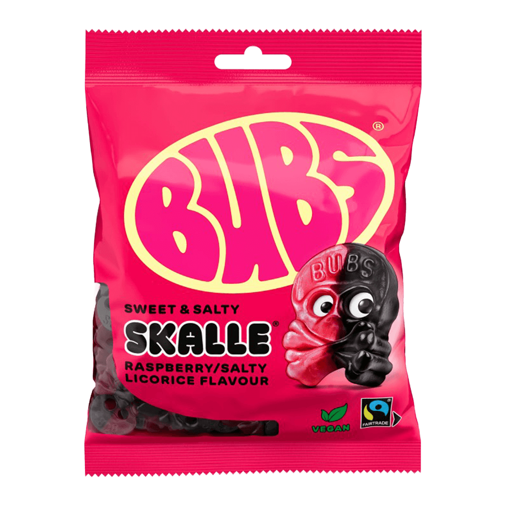 BUBS Raspberry & Licorice Skull
