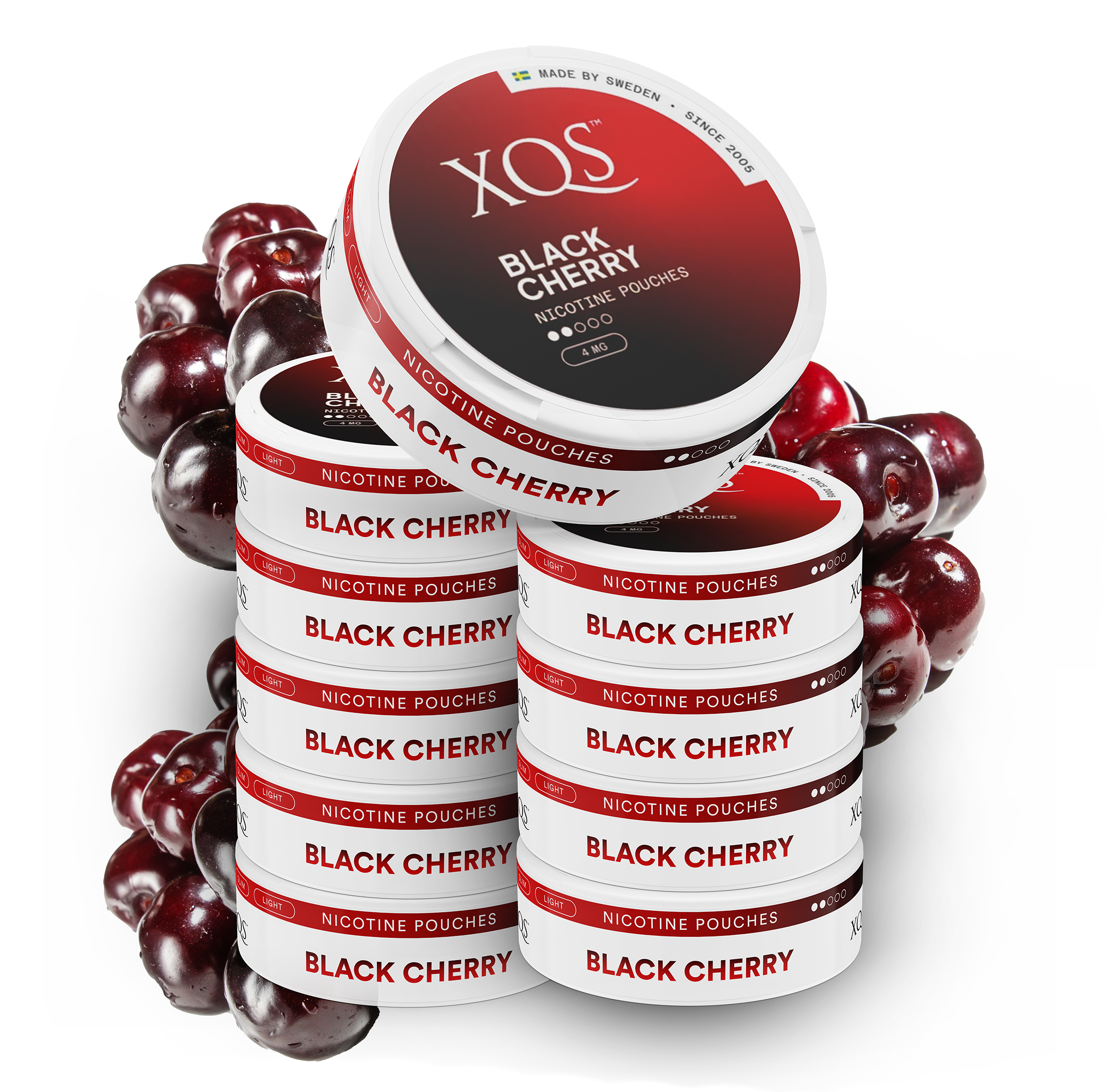 10 Cans XQS Black Cherry 4mg