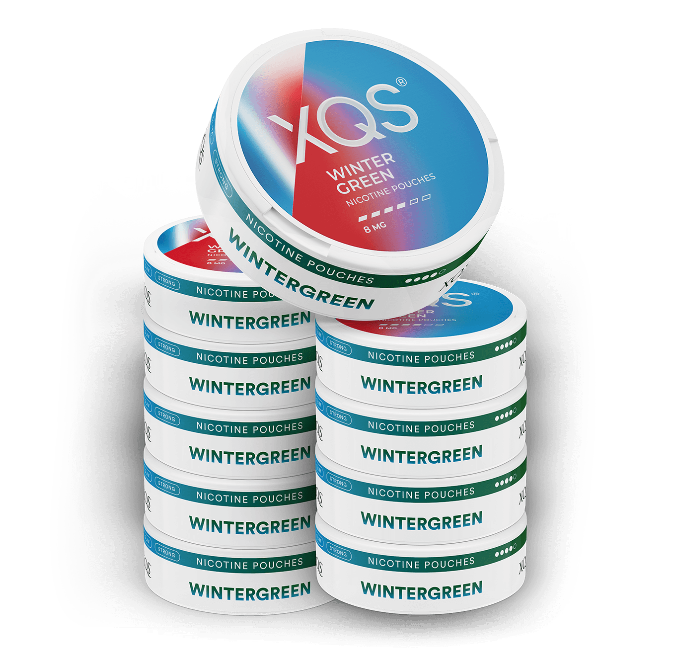 10 Cans XQS Wintergreen Strong