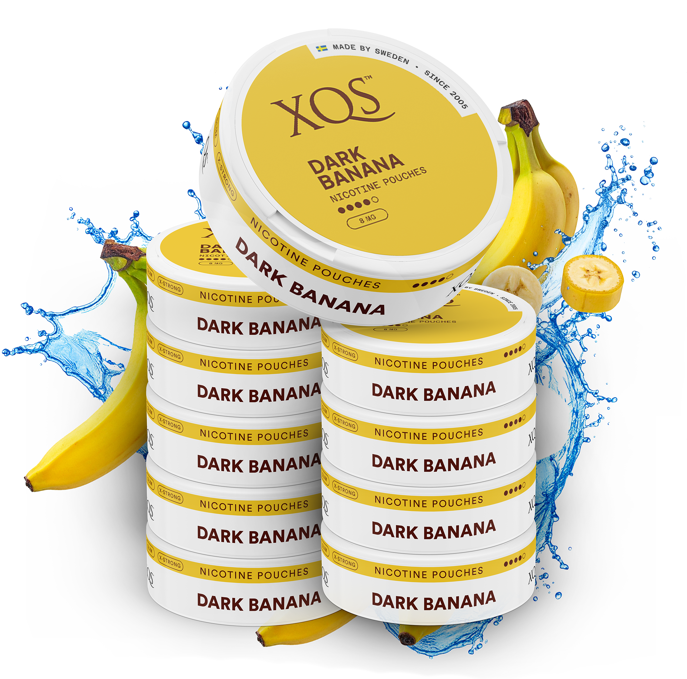 10 Cans XQS Dark Banana Strong