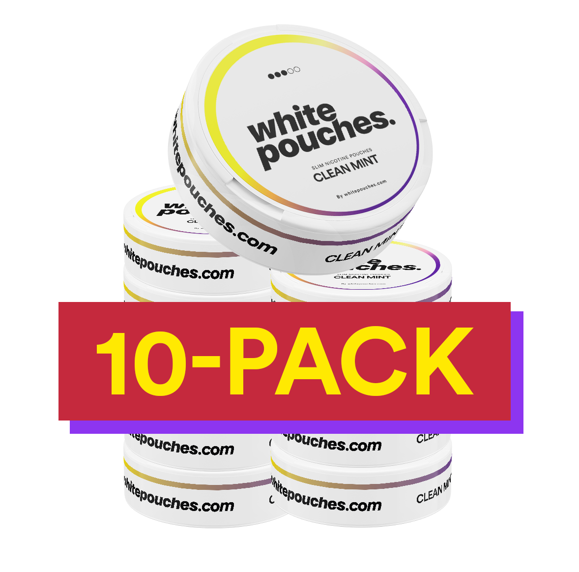 10x Whitepouches Clean Mint Regular
