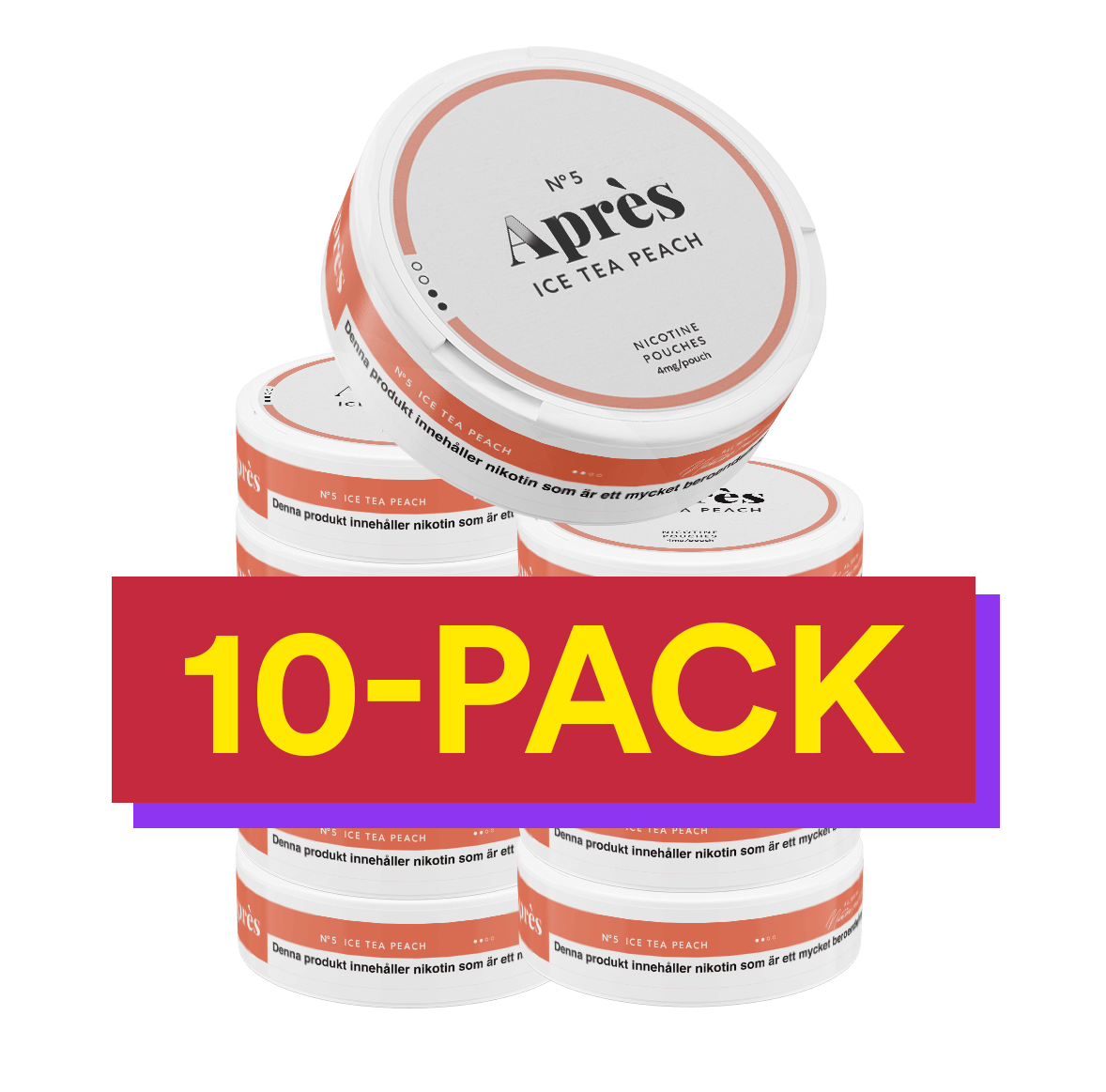 10x No.5 Après Ice Tea Peach - 4 mg Light